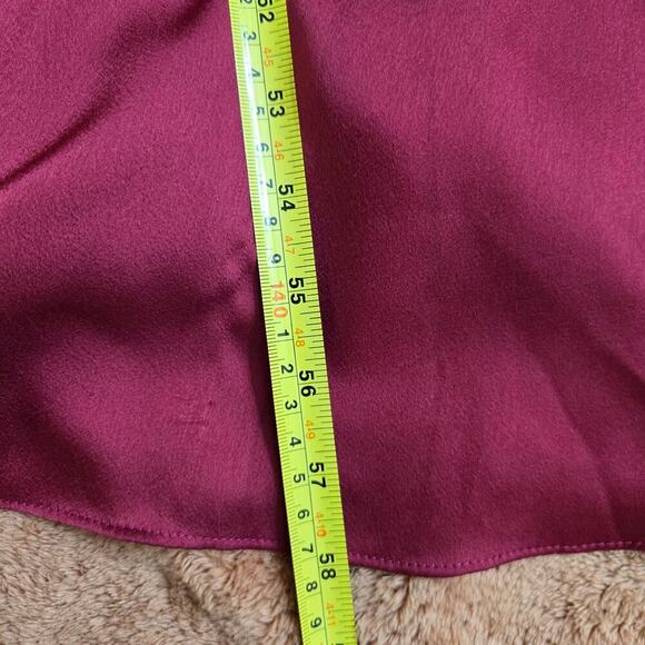 Fame and Partners Womens Ara Red Satin Lace Gown Dress 8 Romantic Vamp Trumpet - Picture 12 of 12